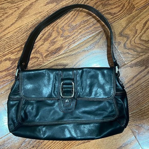 Fossil Handbags - FOSSIL Black Leather Shoulder Bag HOBO